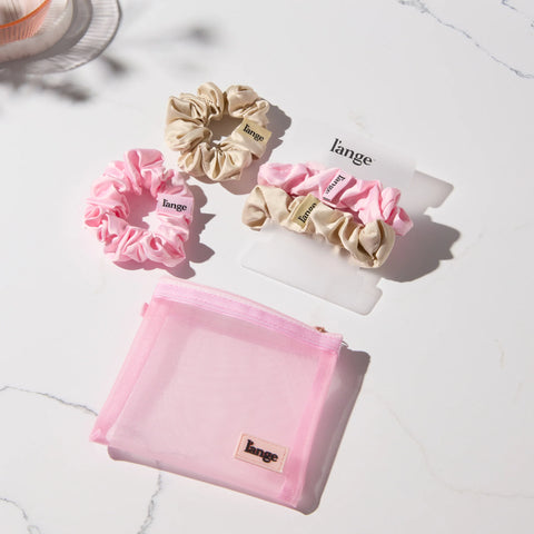 Large Satin Scrunchies 4 Piece Set